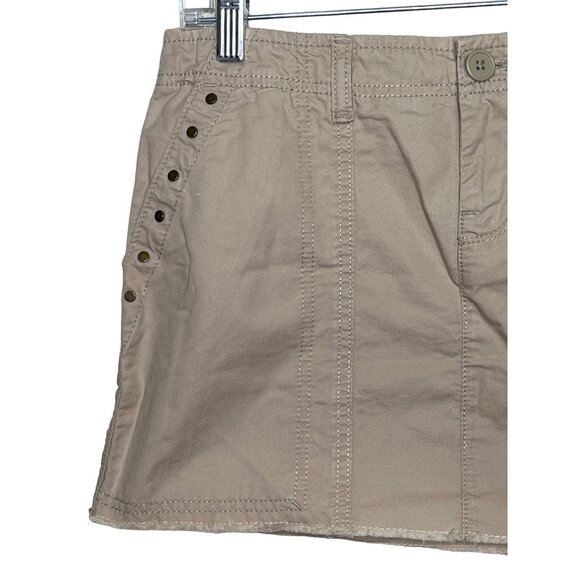 Old Navy Khaki Studded Mini Skirt Womens 4 Casual Summer Fall - Picture 4 of 12